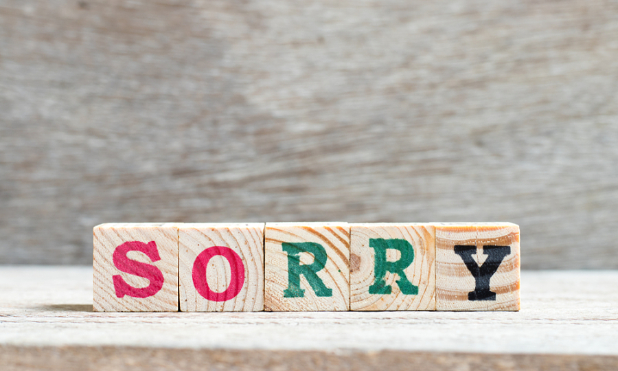 Xin lỗi bằng tiếng anh